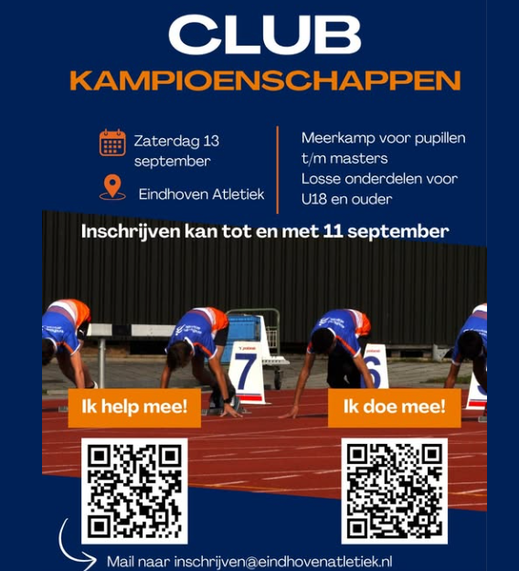 Poster clubkampioenschappen Eindhoven Atletiek