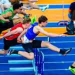 Noah Reek bij de NK indooratletiek voor junioren